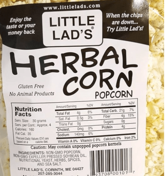 Order A Box Of 4 Little Lad's Herbal Popcorn