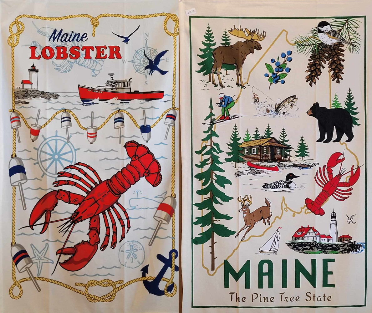 Maine Themed Kitchen Towels 17" x 27" - Harry W. Smith Design