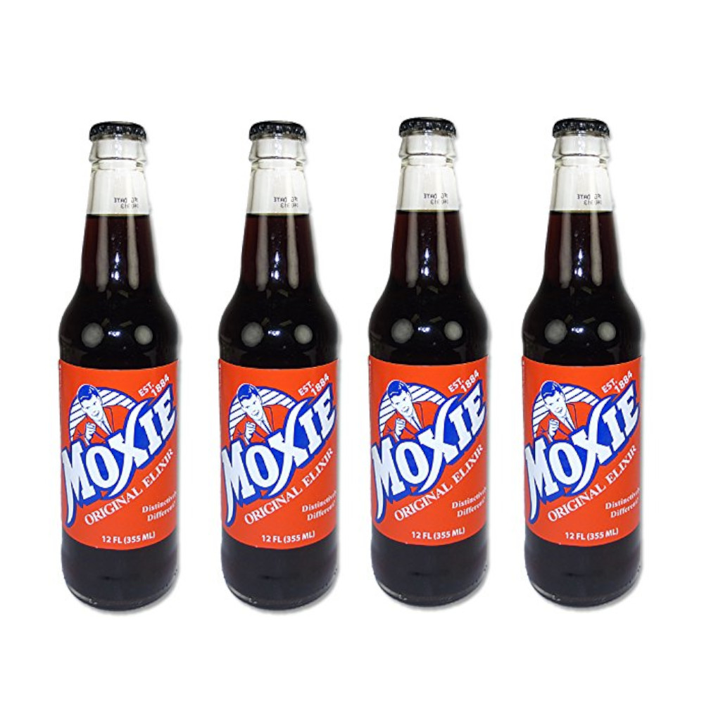 Order a 4 pack of glass Moxie Soda